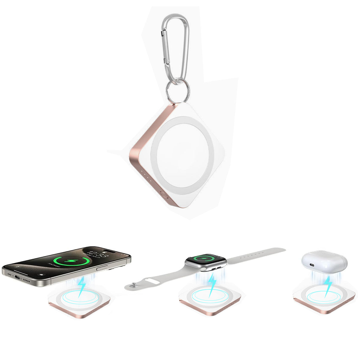 Mega Mini 3 In 1 Quality And Safety Magnetic Wireless Mega Capacity Mini Power Bank