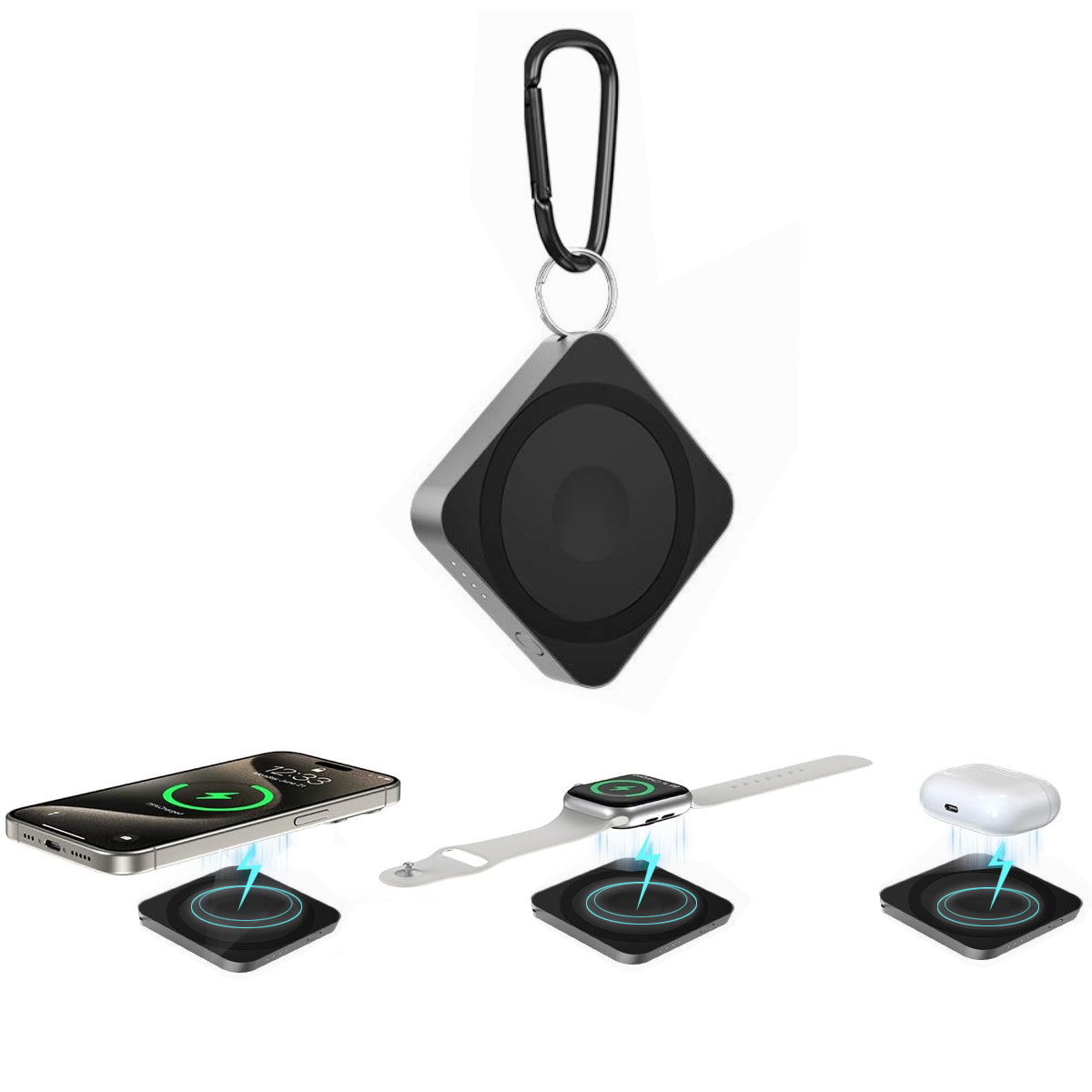 Mega Mini 3 In 1 Quality And Safety Magnetic Wireless Mega Capacity Mini Power Bank