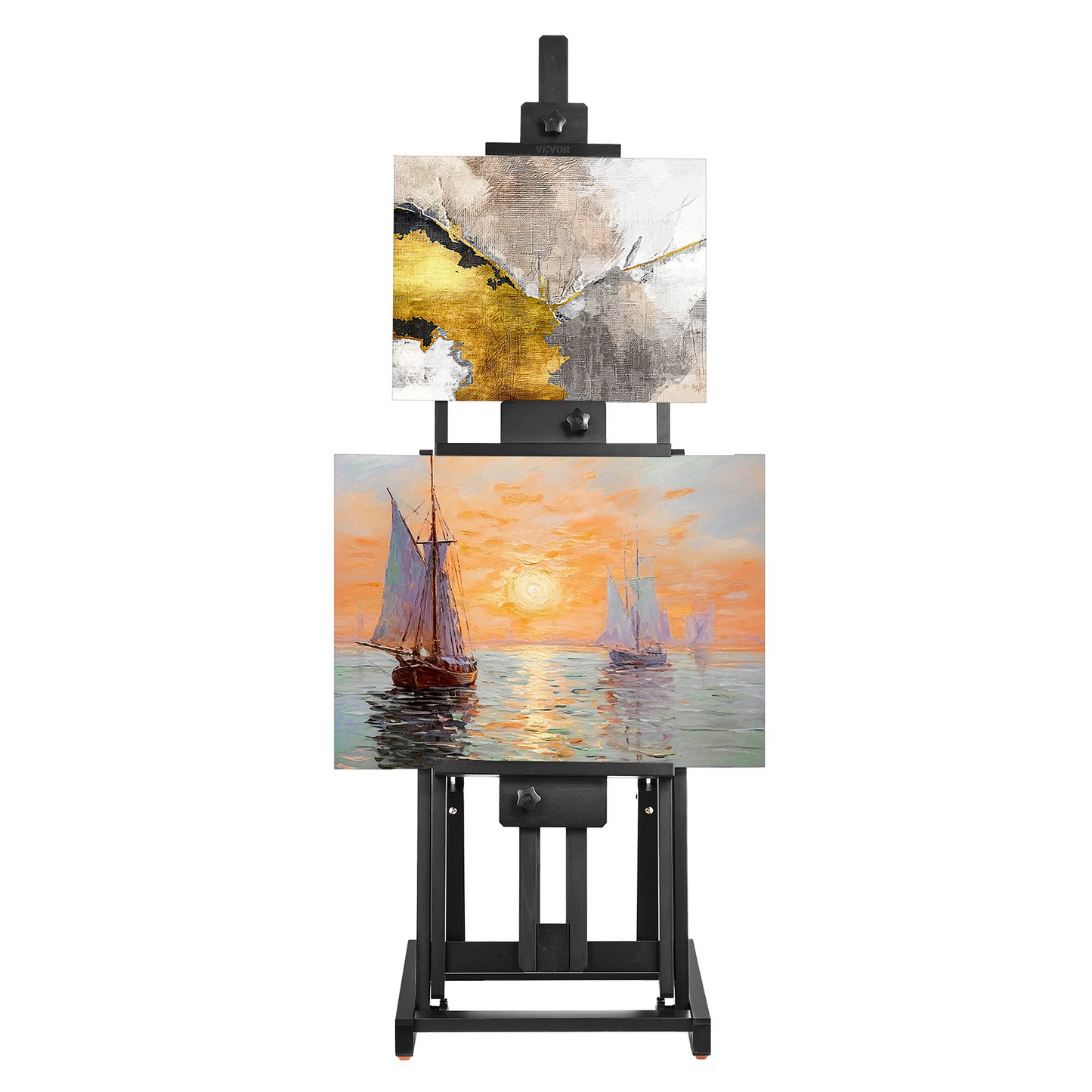 VEVOR Studio H-Frame Easel Holds Canvas Art up to 77" Beechwood Artists Easel