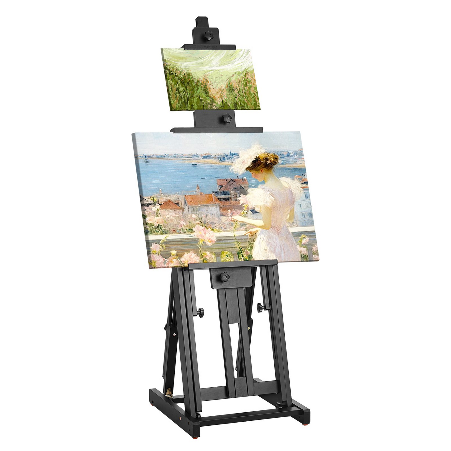 VEVOR Studio H-Frame Easel Holds Canvas Art up to 77" Beechwood Artists Easel