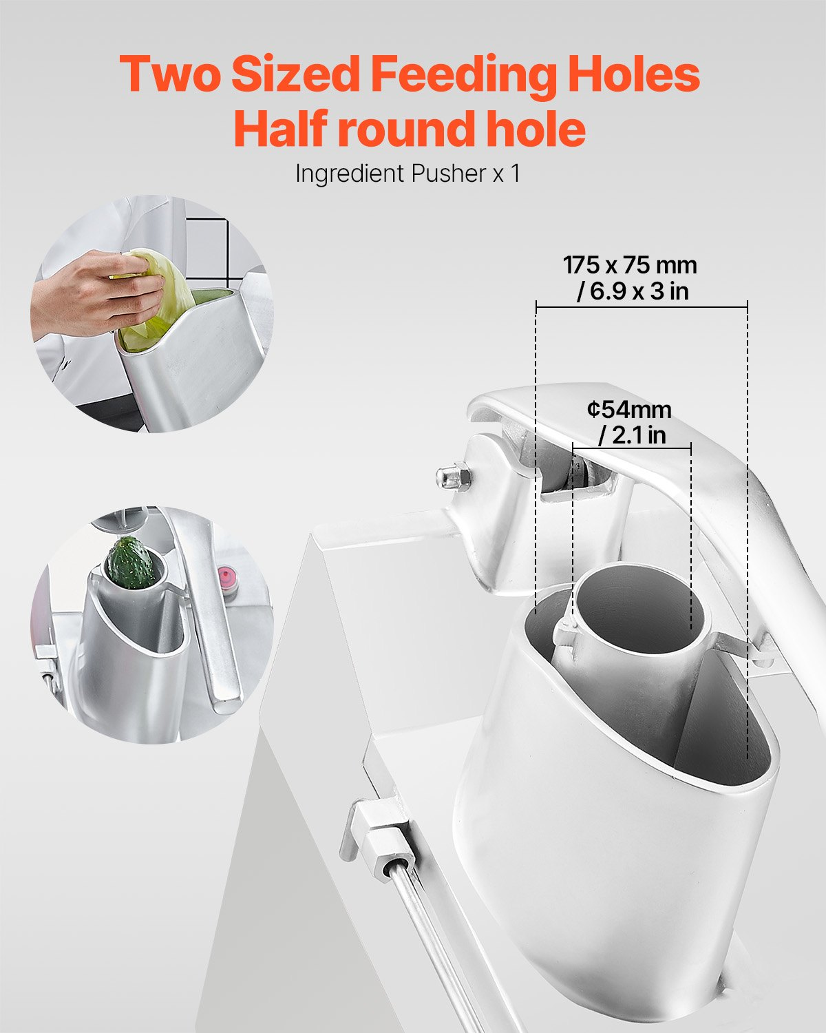 Food Processor Vegetable Chopper w/ 6 Blades Food-Grade Stainless Steel Blender