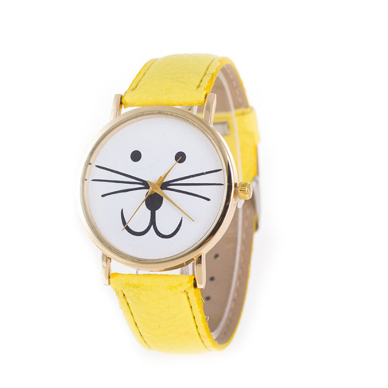 Mr. Whiskers Cat Watches 9 lives And 9 colors