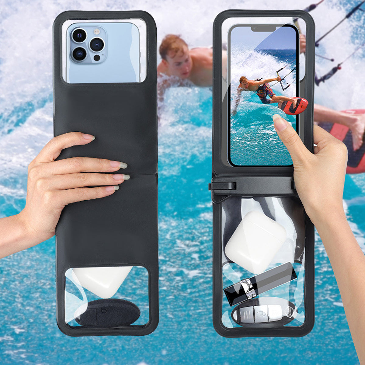 Smart Choice Two Pak Waterproof Transparent Pouches With Style And Practicality