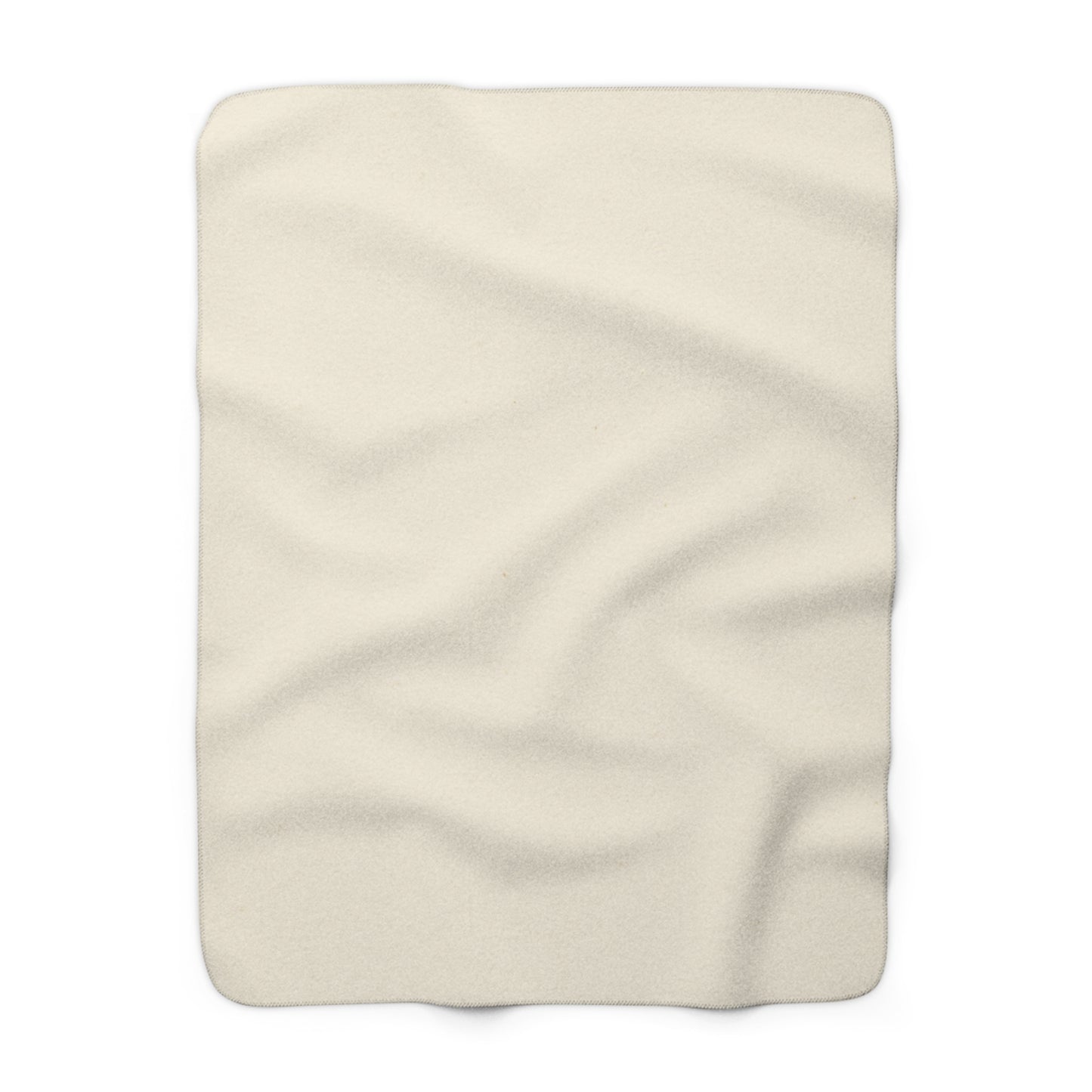 Cream Sherpa Fleece Blanket | Plush Reversible Throw, Cozy Home Layer