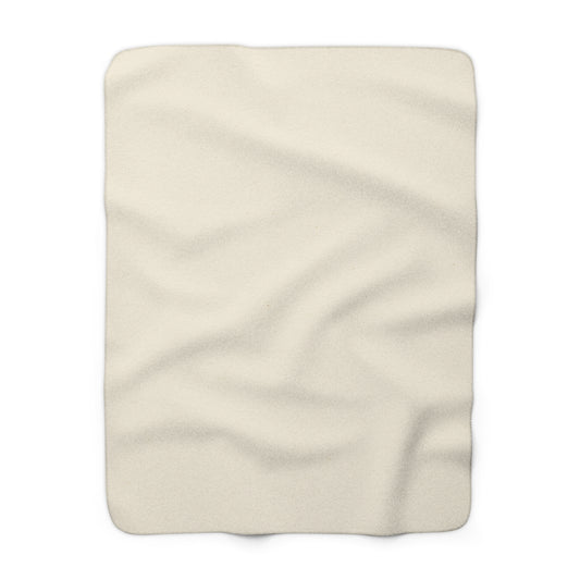 Cream Sherpa Fleece Blanket | Plush Reversible Throw, Cozy Home Layer