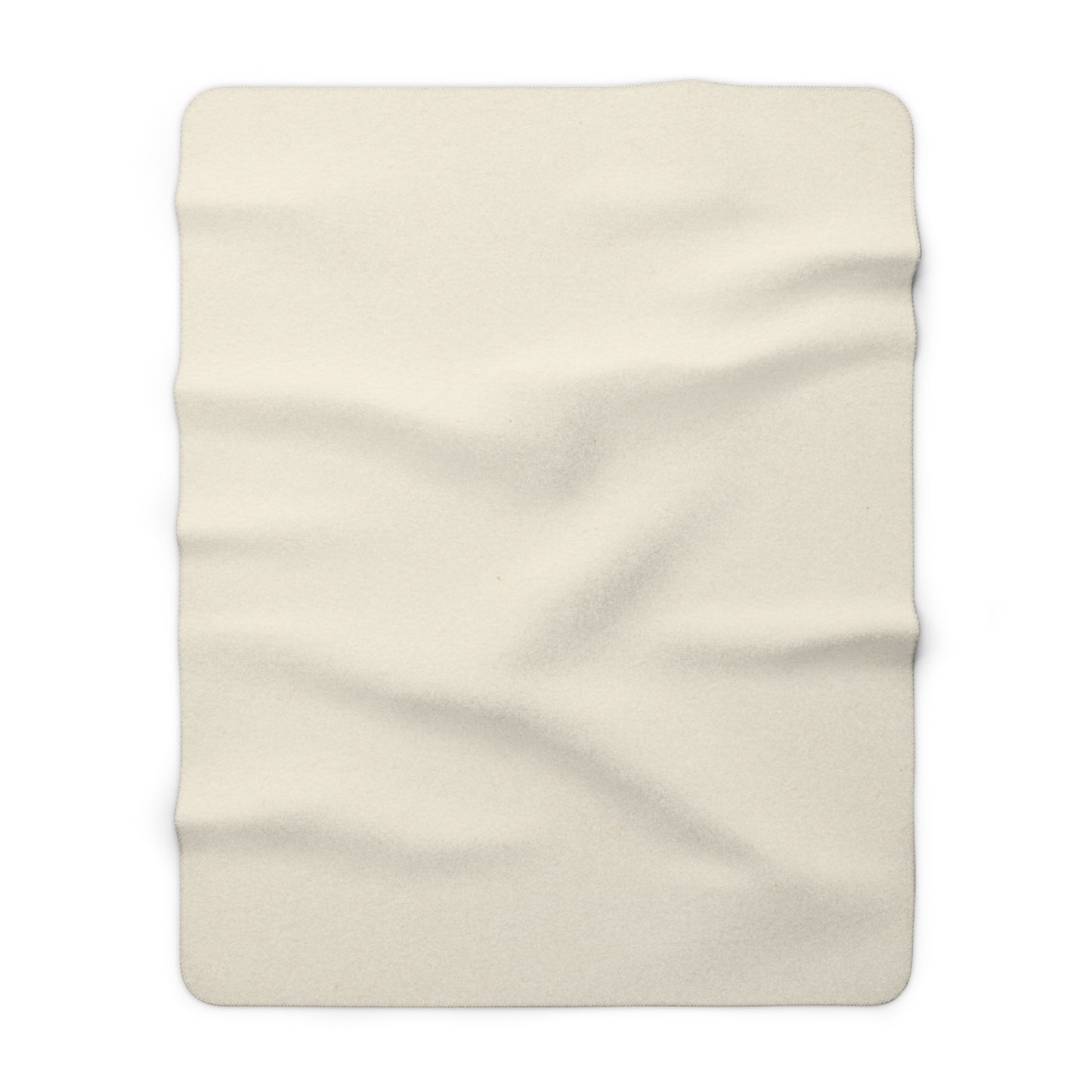 Cream Sherpa Fleece Blanket | Plush Reversible Throw, Cozy Home Layer