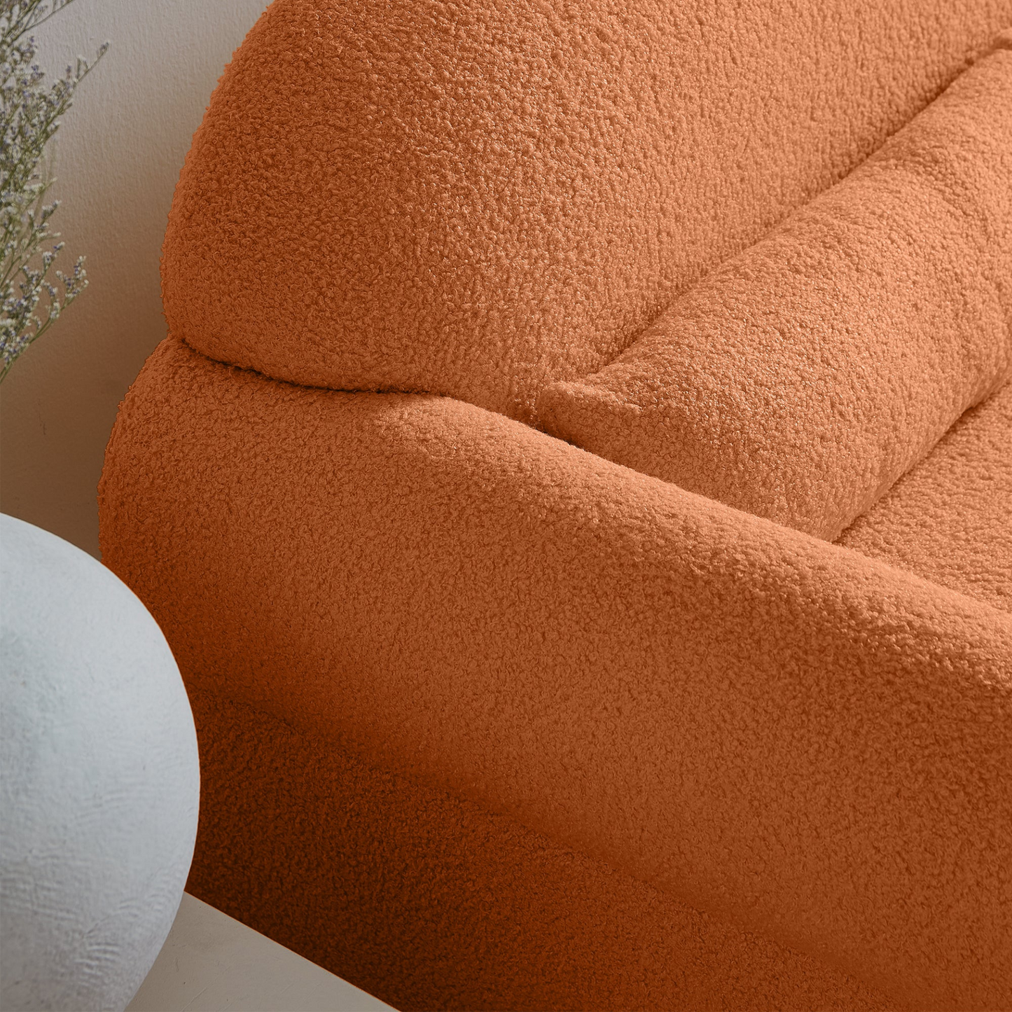 modern boucle loveseat for Living room