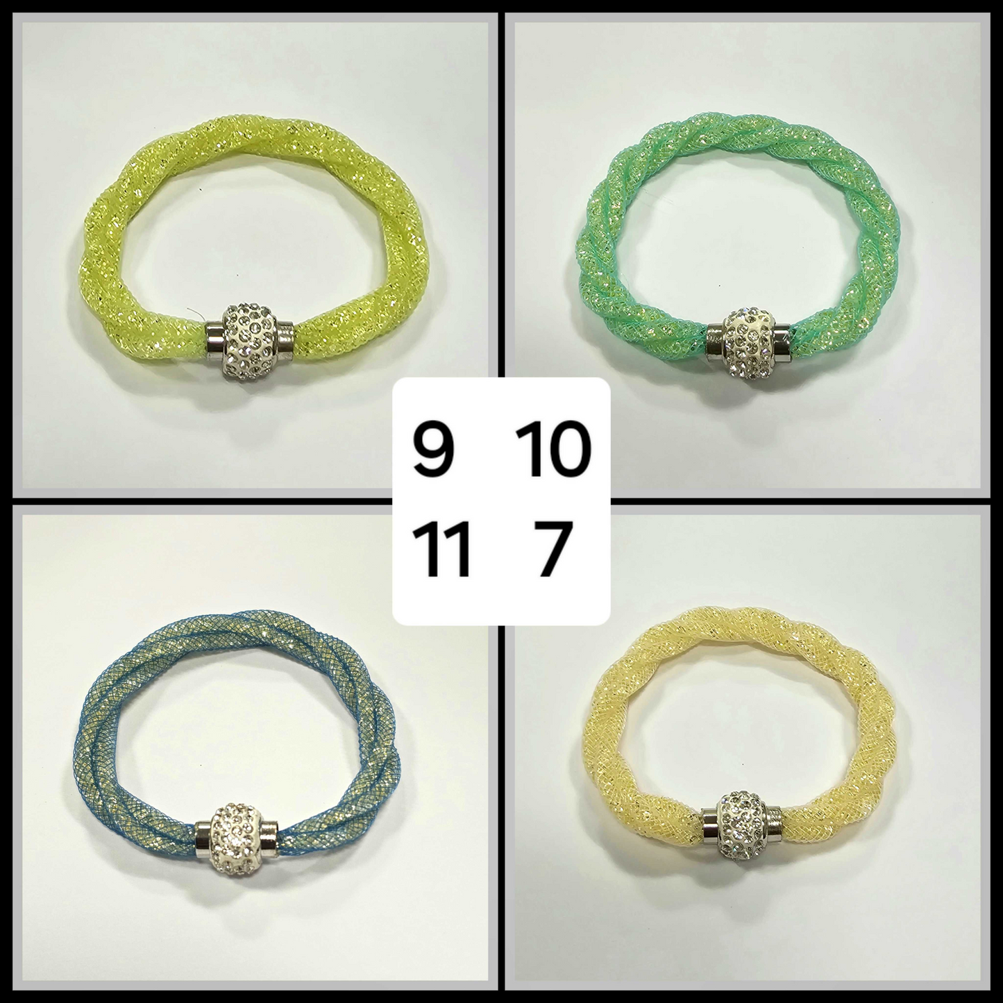 Rope Bracelet a Wire Mesh with Tiny Crystal loaded to form a Halo