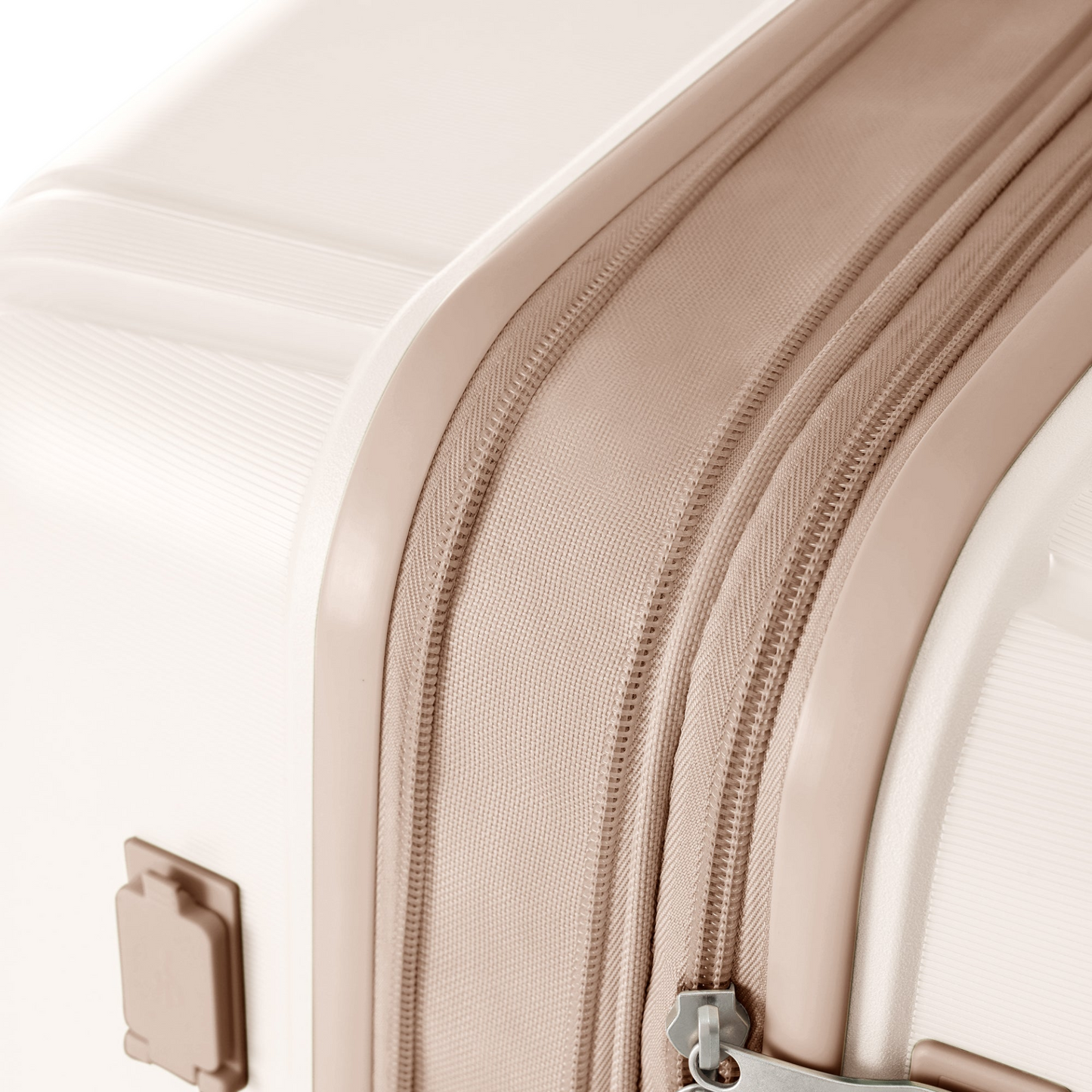 Luggage Sets 3 Piece Suitcase Set 20/24/28 with USB Port,Carry on Luggage Airline Approved,PP Lightweight Suitcase with Spinner Wheels,ivory and golden