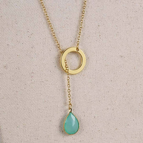 Lucky Luminous Crystal Lariat style Necklace