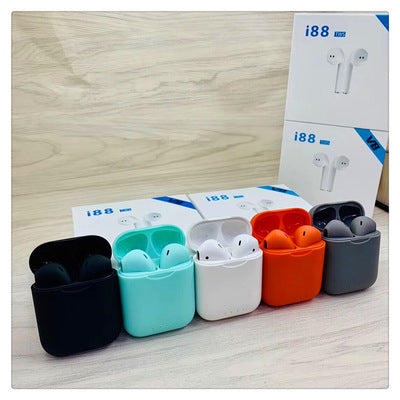 COLOR BLOCK DUAL CHAMBER One Touch Connect Earbuds With Charger