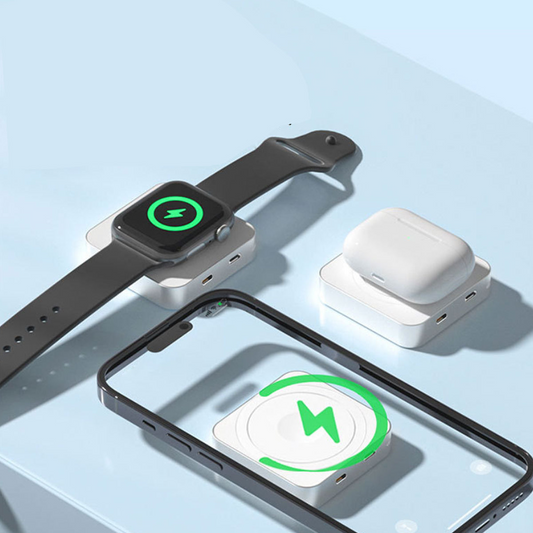 Mega Mini 3 In 1 Quality And Safety Magnetic Wireless Mega Capacity Mini Power Bank