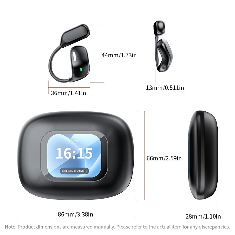 3 - In-1 Smart AI Translator And Out-Of-Ear Wireless Bluetooth Earphones