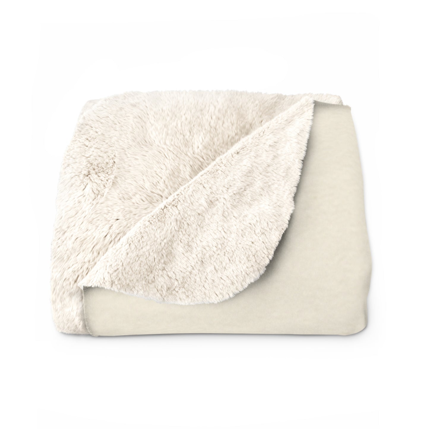 Cream Sherpa Fleece Blanket | Plush Reversible Throw, Cozy Home Layer